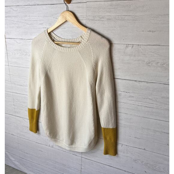 Anthropologie Sweater Womens Size XS Ivory & Mustard Cuffs Rebekah Tunic - Picture 5 of 16